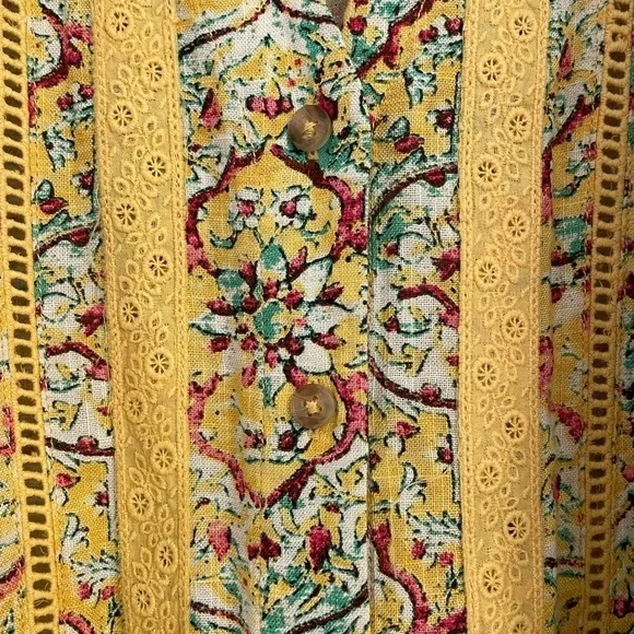 Anthropology Pilcro Pintuck Peasant Blouse, Size XS - Picture 10 of 13